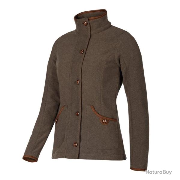 Veste polaire femme Claire Marron �l�gance rustique et chaleur confortable