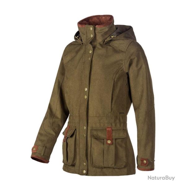 Manteau femme imperm�able en toile Vert sapin �l�gance et protection au naturel