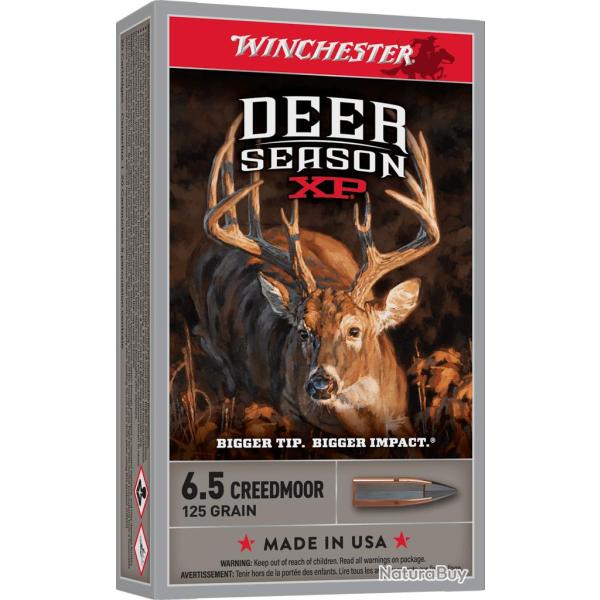 Cartouches Winchester Deer Season XP Extreme Point 6.5 Creedmoor 125 gr