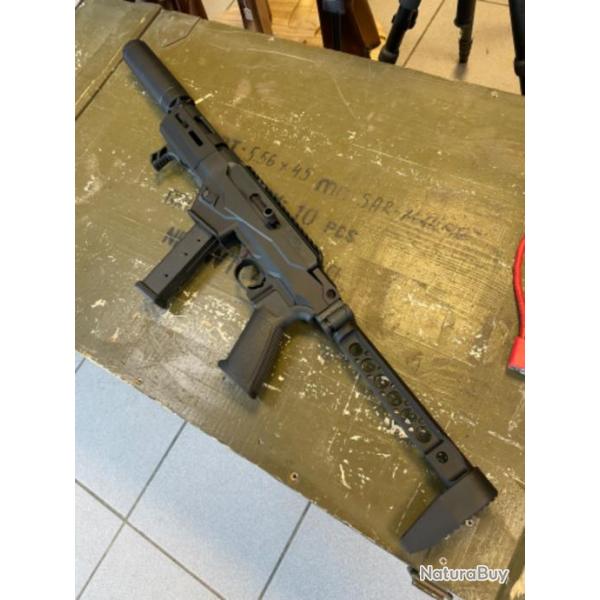 Carabine Ruger PC Charger cal 9x19 crosse Midwest Industries, canon de 6,5�� takedown , A-Tec Optima