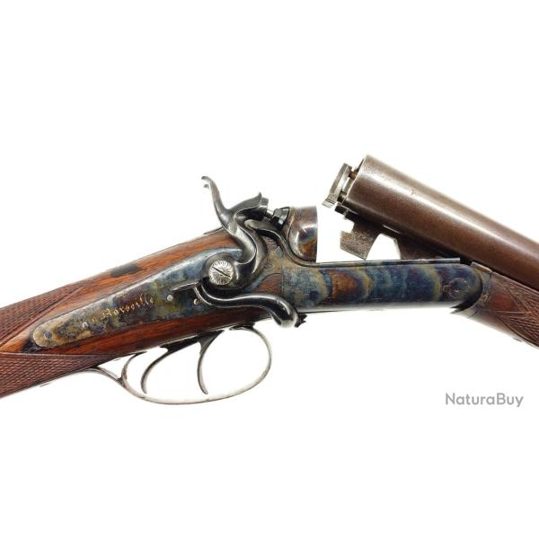 FUSIL DE CHASSE A PERCUSSION CENTRALE CANON DAMAS BERNARD CALIBRE 24/65 75CM BOUNIN MARSEILLE 1845-1