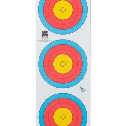 Blason FITA Avalon 3 spots- large centre vertical- 5 rings 40cm