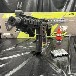 Pack pr&ecirc;t &agrave; tirer CARABINE "DPMS SBR" - FULL AUTO - Cal. 4.5 BBS - CO2 - 3.2J
