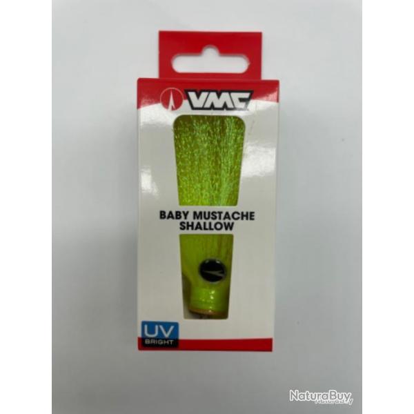 T�te plomb�e VMC baby mustache shallow 18gr UV chartreuse