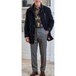 Veste caban cachemire marine taille 50 Louis Sciolla demie mesure