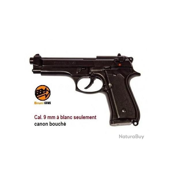 Pistolet BERETTA  Cal. 9mm PAK  Bronze � blanc  Mod 92