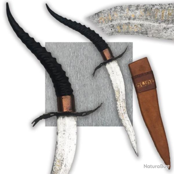 RARISSIME & BEAU POIGNARD / SABRE SETIF GRAV�E A L'OR, 1892, XIX, ORIGINAL