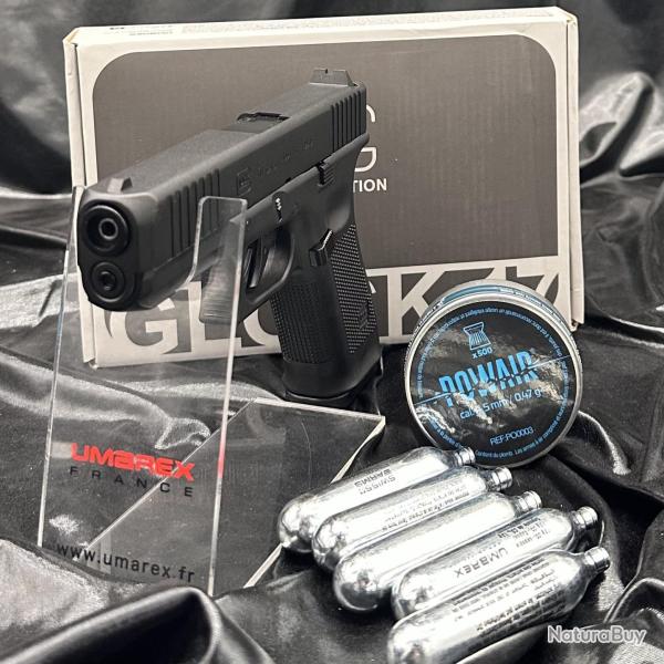 Pack Pr�t � tirer PISTOLET GLOCK 17 GEN5 - CO2 PLOMBS 4.5MM