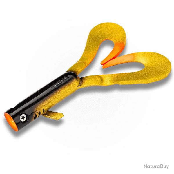 Leurre Souple LMAB Drunk Dancer 15cm � l'unit� Orange Gold