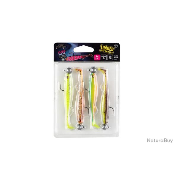 Leurre Souple Fox Rage Slick Shad Loaded UV Colour 11cm Chartreuse Ayu UV, Tinsel UV, Blue Back UV e