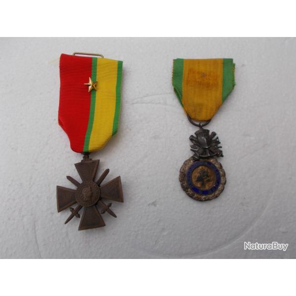2 m�dailles civiles militaires ,�tat neuf