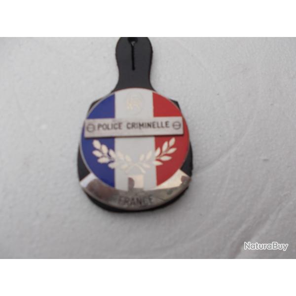 insigne sur cuir police criminelle,�tat neuf,�tat neuf
