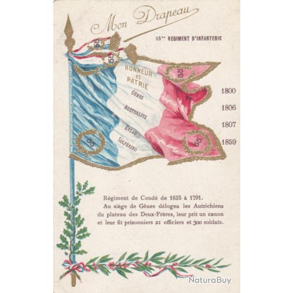 CPA -MON DRAPEAU - 55 me R�GIMENT D'INFANTERIE