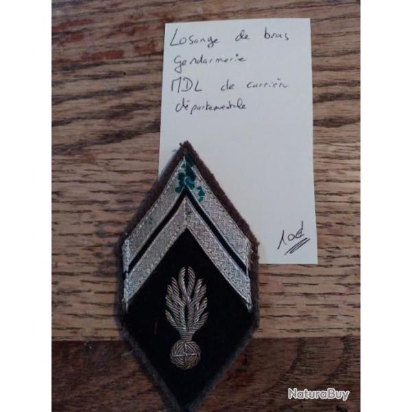Losange de bras gendarmerie MDL de carri�re d�partementale