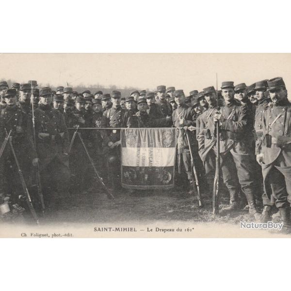 CPA -  Militaire Saint-Mihiel - Le Drapeau du 161e