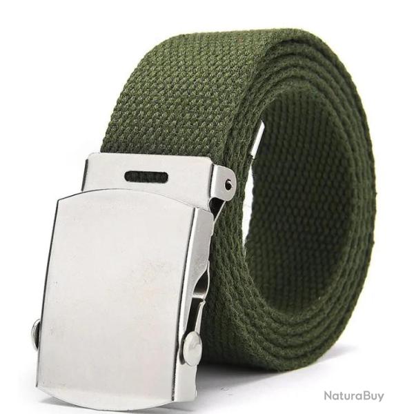 Ceinture Toile KAKI 30 mm R�glable Metal free