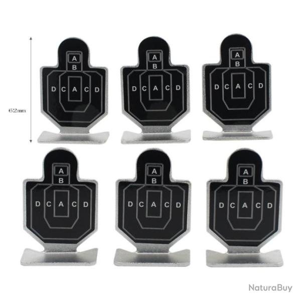 Lot de 6 cibles en m�tal 62mm - ref.2