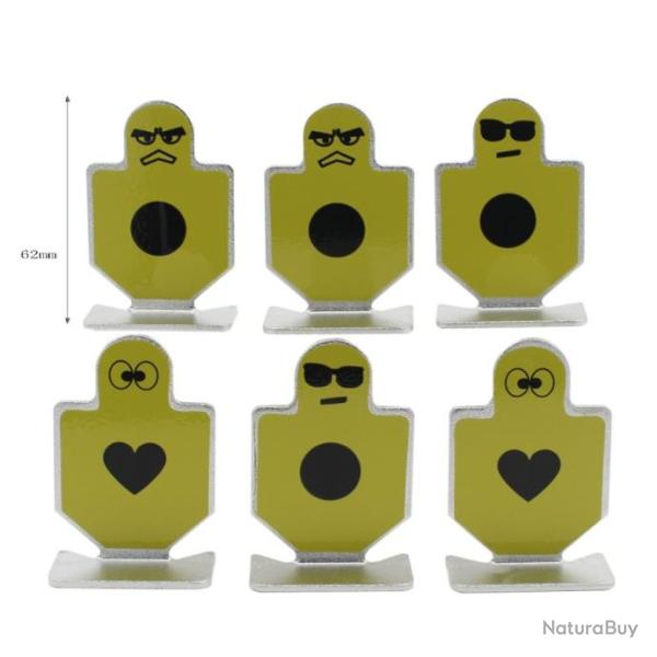 Lot de 6 cibles en m�tal 62mm - ref.3