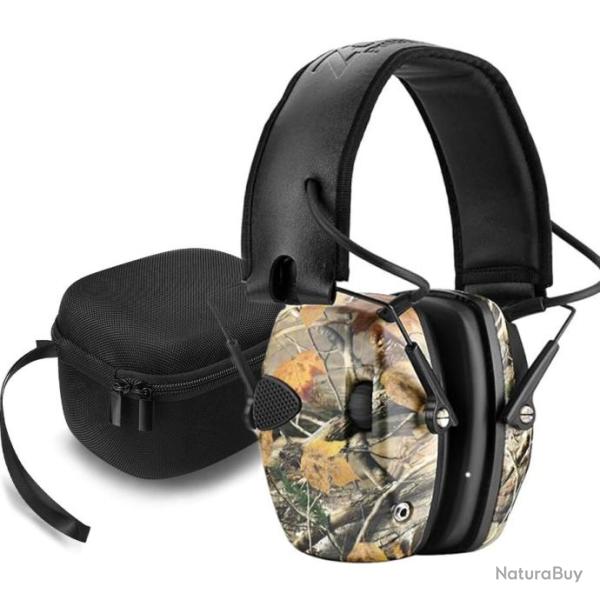 Casque antibruit �lectronique Zohan + Sacoche - LIVRAISON GRATUITE - Camo