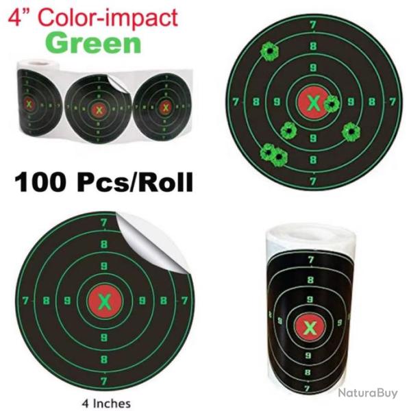 Rouleau  de 100 Cibles auto-adhsives - Cible ractive (2)