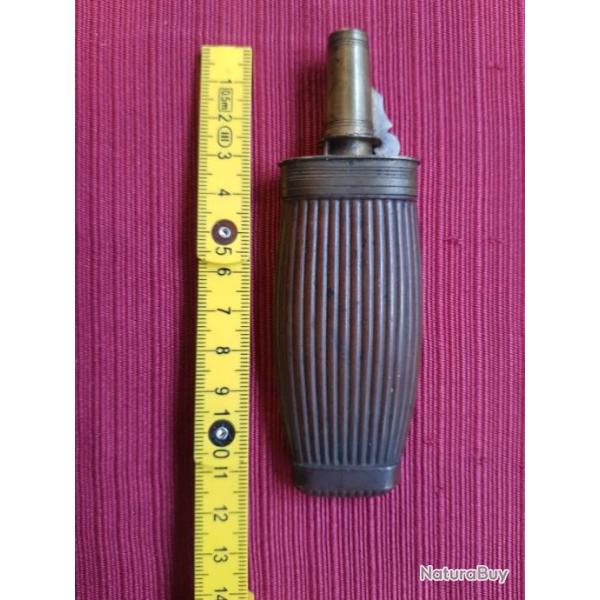 POIRE A POUDRE DE COFFRET  DE PISTOLET EPOQUE 1 ER EMPIRE