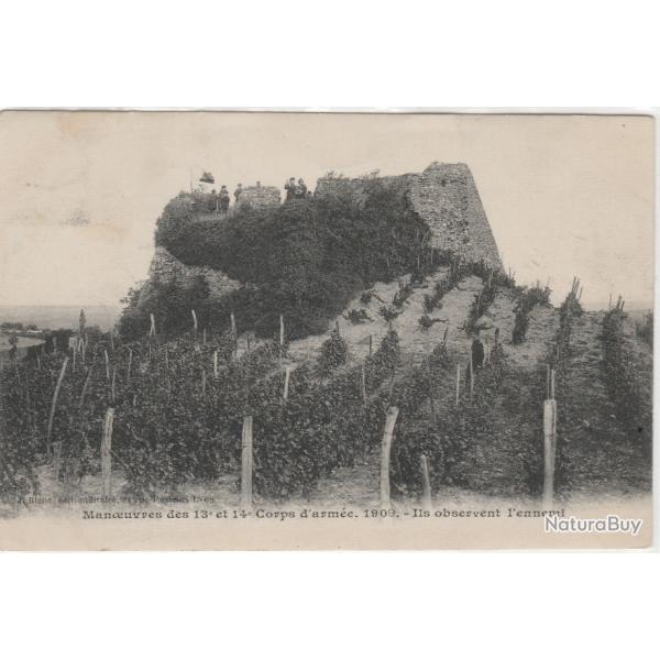 CPA- GRANDES MANOEUVRES DES 13e et 14e CORPS D'ARM�E ILS OBSERVEENT LENNEMI