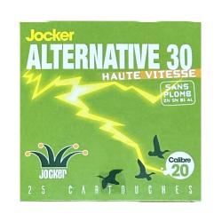 BOITE DE 25 CARTOUCHES JOCKER BIO ALTERNATIVE CAL.20 70 SUBSTITUT PLP SUBSTITUT TOUS FUSILS