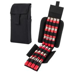 Pochette tactique noire 25 munitions calibre 12