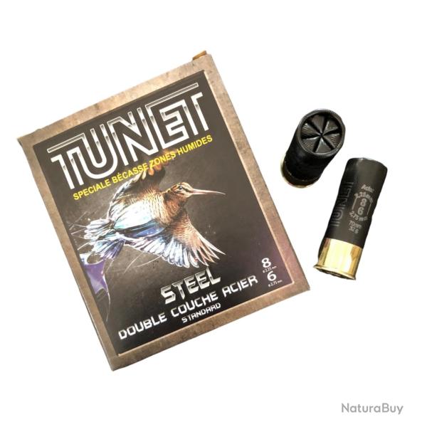 Cartouches TUNET BECASSE STEEL STD. 12/70 32gr BJ- ACIER n�6/8 x10