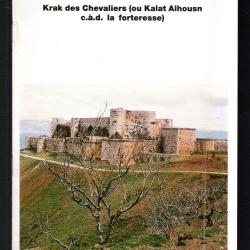 plaquette sur le krak des chevaliers syrie , moyen age , croisades