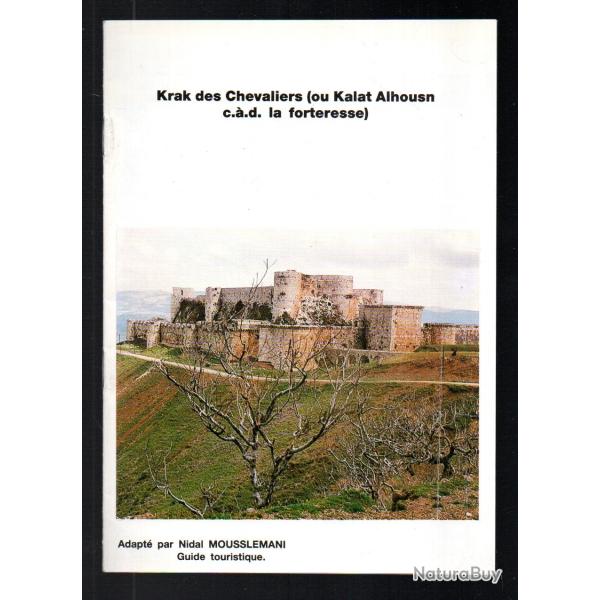 plaquette sur le krak des chevaliers syrie , moyen age , croisades