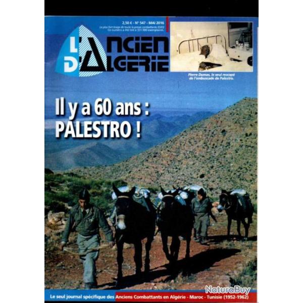l'ancien d'alg�rie 2016 revue 543, 547,548, 550,552, , alg�rie , maroc, tunisie 1952-1962
