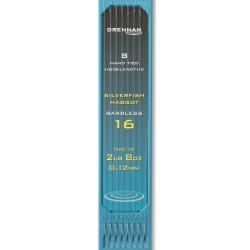 DRENNAN BAS DE LIGNE SILVERFISH MAGGOT 15CM BARBLESS DRENNAN 0,12mm 16 15cm