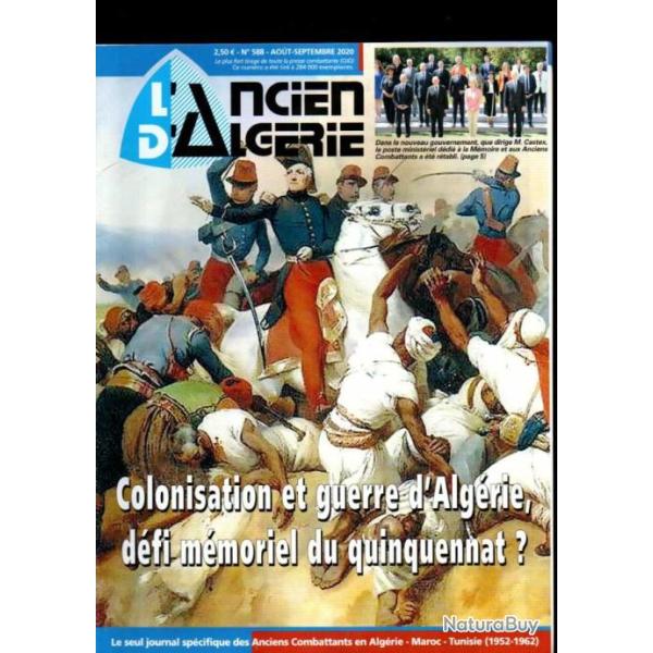 l'ancien d'alg�rie 2020 revue 583, 585, 584, 586 587, 588, 589, 590 alg�rie , maroc, tunisie 1952-62