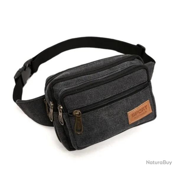 Sac Banane Homme Femme Unisexe avec 4 Compartiments Zipp�s - Id�al Randonn�e et Plein Air