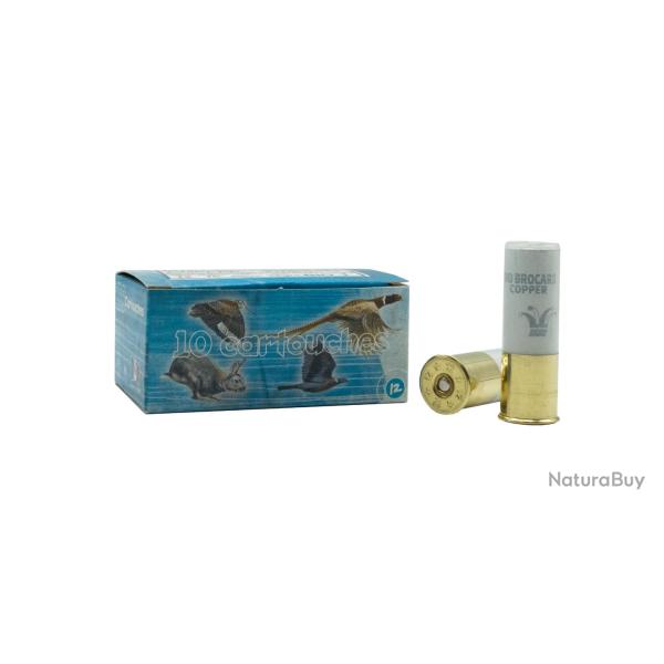 BOITE DE 10 CARTOUCHES BIO BROCARD COPPER 34G BOURRE JUPE CAL.12/76 CUIVRE N�1