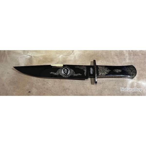 Magnifique bowie knife comm�moratif Jim bowie enti�rement en m�tal bronz�