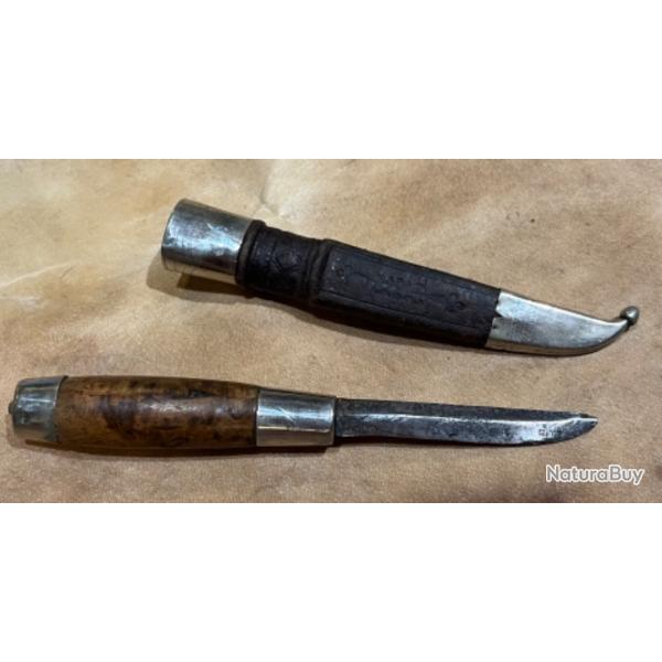 Joli couteau pukko couteau lapon finlandais norv�gien puukko tr�s ancien