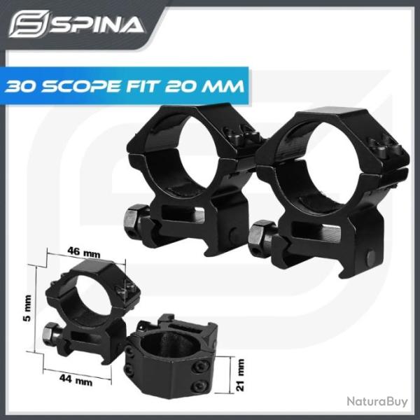 Anneau de montage de lunette de vis�e 30 SCOPE FIT 20MM
