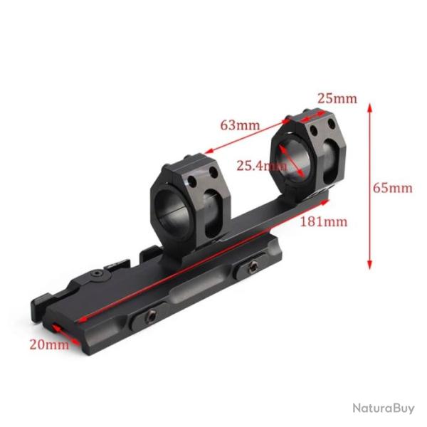 Monture de lunette de chasse � d�gagement rapide NOIR