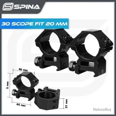 2 Bagues De Montage Pour Lunette De Visée - Avec Vis - Pour Rail 11mm - YONCONO