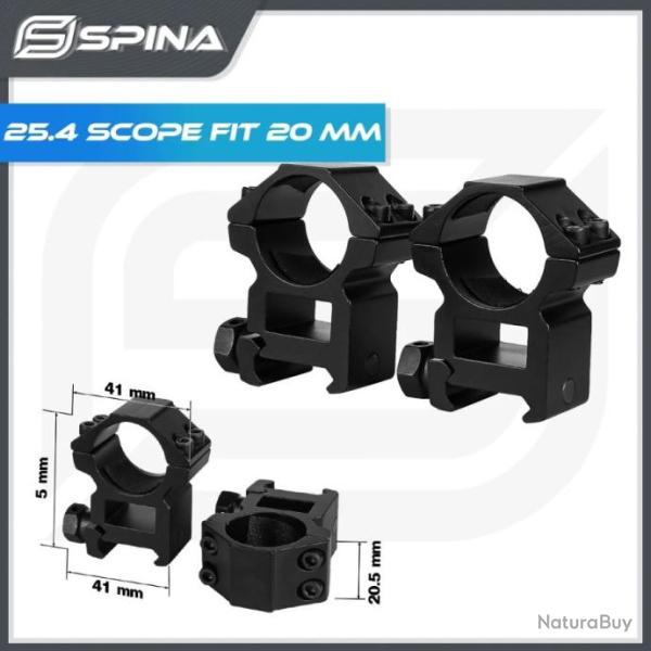 Anneau de montage de lunette de vis�e, 25.4 SCOPE FIT 11MM BAS -LIVRAISON GRATUITE