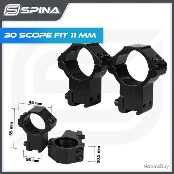 Anneau de montage de lunette de vis�e, 30 SCOPE FIT 11MM BAS -LIVRAISON GRATUITE
