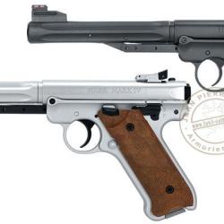 Pistolet à air comprimé 4,5 mm RUGER MARK IV (3 Joules max) Inox