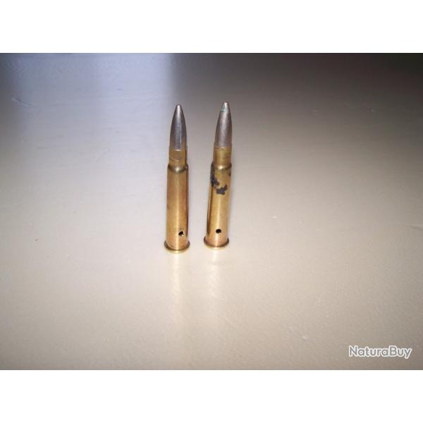 lot de 2 munitions neutralis�es cal 303 british