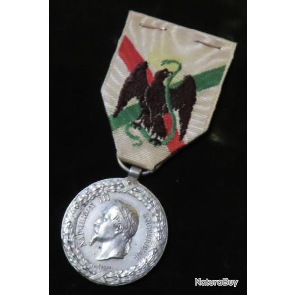 Belle m�daille argent originale exp�dition du Mexique Napol�on III 1863/1863