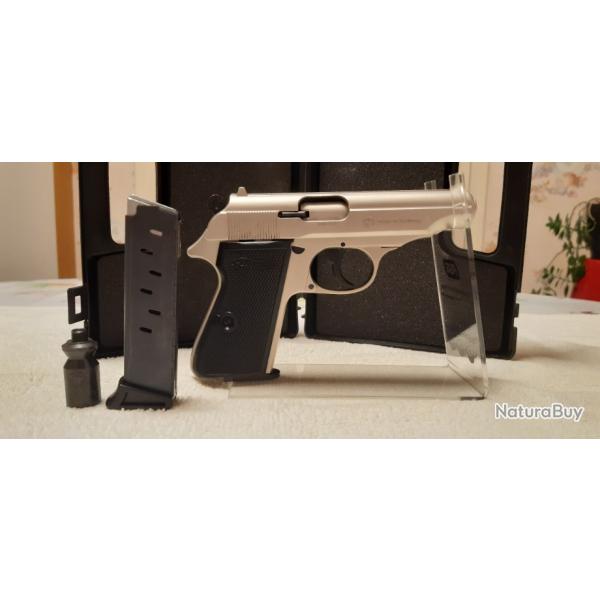 Pistolet Umarex Walther PP Nikel� calibre 9 mm P.A.K.
