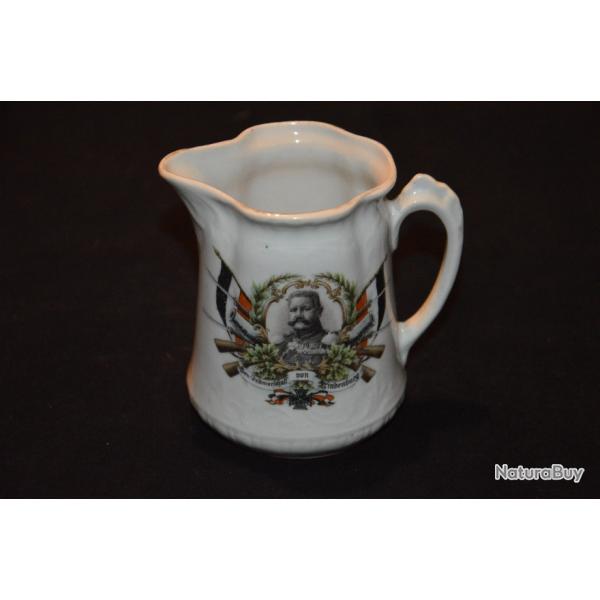 RARE CRUCHE A LAIT ALLEMANDE GRANDE GUERRE 1914/1918-FELDMARSCHALL VON HINDENBURG-1�WW