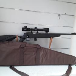 Carabine Black ops EM332 cal.22lr synth&eacute;tique + lunette 3-9x40 + silencieux + fourreau