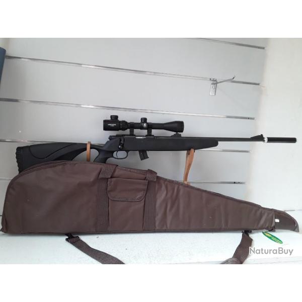 Carabine Black ops EM332 cal.22lr synth�tique + lunette 3-9x40 + silencieux + fourreau